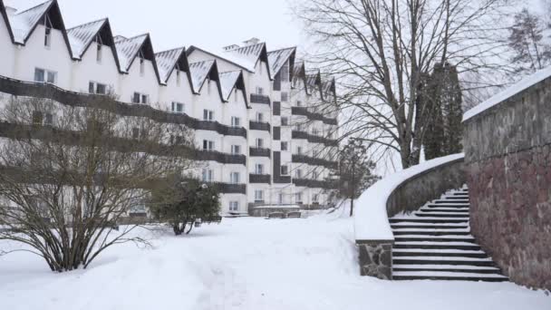 Minsk Belarus Hotel Sports Complex Raubichiv Winter — Stock Video