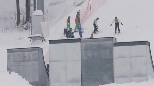 Minsk Belarus Enero 2019 Campeonato Bielorrusia Estilo Libre Entre Niños — Vídeo de stock