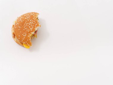 Isırıldı hamburger havai görünümü