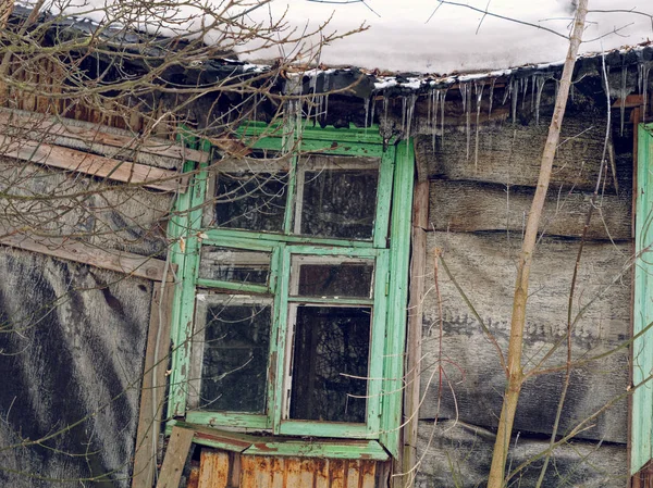Gomel Belarus Casa Madera Abandonada Con Granja — Foto de Stock