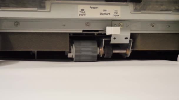 Detalhe Uma Impressora Digital Moderna Centro Cópia — Vídeo de Stock