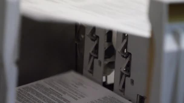 Detail Moderní Digitální Tiskárně Kopírovací Centrum — Stock video