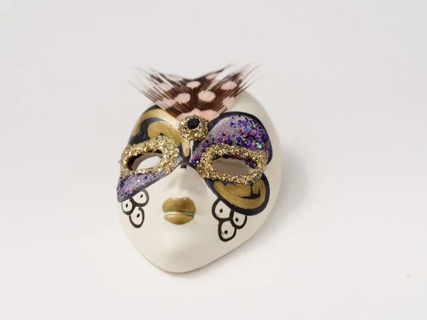 Gomel Weißrussland Februar 2019 Venezianische Masken Aus Keramik Miniatur — Stockfoto