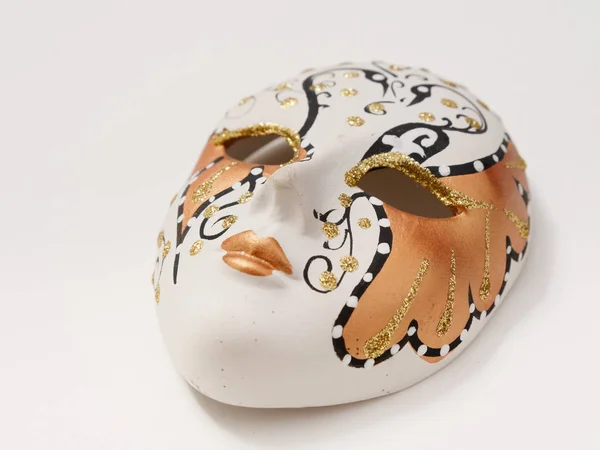 Gomel Vitryssland Februari 2019 Venetianska Masker Från Keramik Miniatyr — Stockfoto