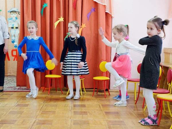 Gomel Weißrussland Februar 2019 Matinee Kindergarten Zum Tag Der Sowjetarmee — Stockfoto