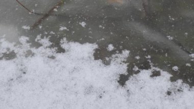 baharın başlangıcı. kar eritme.