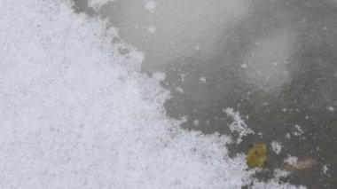 baharın başlangıcı. kar eritme.