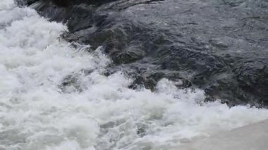kaba nehir. su Rapids hızlı hareket.