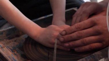 çanak çömlek master class. Potter's tekerlek ve eller