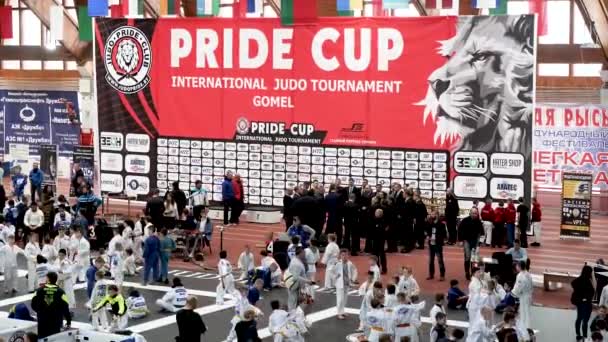 Gomel Belarus Mart 2019 Uluslararası Gurur Kupası Judo Turnuvasında — Stok video