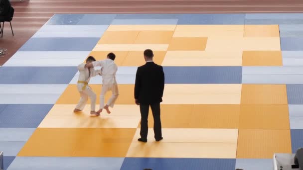 Gomel Belarus Mart 2019 Uluslararası Gurur Kupası Judo Turnuvasında — Stok video