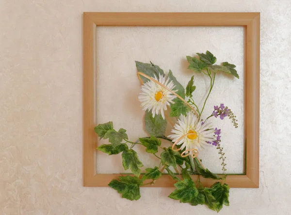 Composição da flor painel de imagem na parede . — Fotografia de Stock