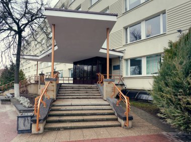 Grodno, Belarus - 18 Mart 2019: Grodno şehir güzel binada..