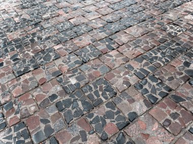 tarihi kent içinde taş döşeme.