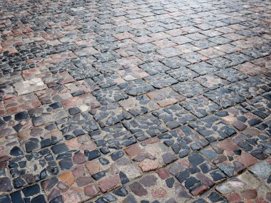 tarihi kent içinde taş döşeme.