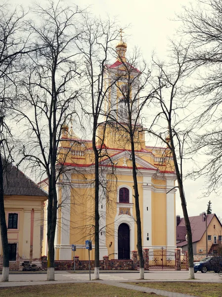 Brest, Vitryssland - 18 mars 2019: Kyrkan och kyrkan i Ruzhany — Stockfoto