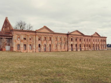 Brest, Belarus - 18 Mart 2019: Sapeg Sarayı kompleksi içinde Ruzhany.