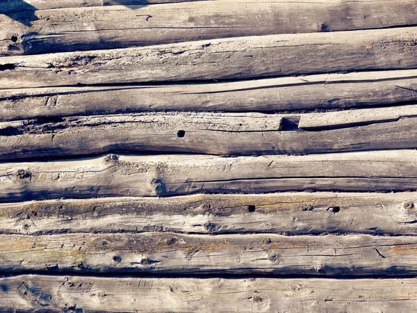 Kurve kunstvegg hjem tømmerhytte gammel – stockfoto