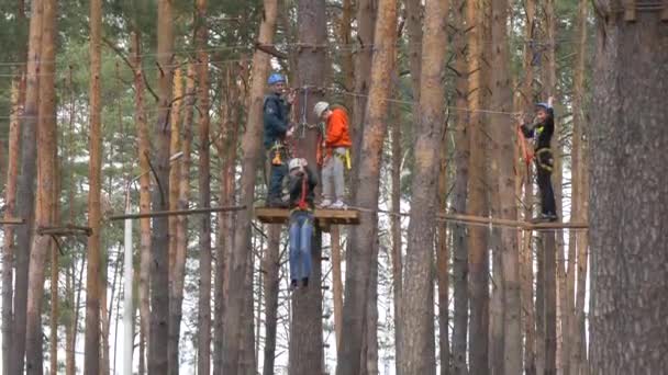 Gomel Belarus Abril 2019 Liceo Del Ministerio Situaciones Emergencia Cuerda — Vídeo de stock