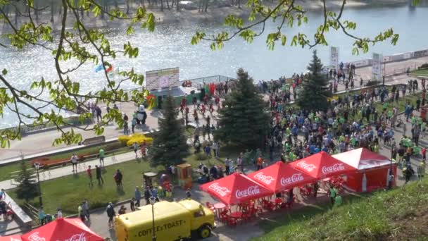 戈梅尔 白俄罗斯 2019年4月21日 Ecomarathone 2019 在戈梅尔通过 — 图库视频影像
