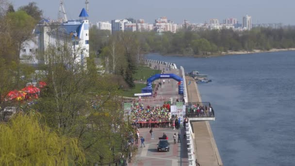 Gomel Belarus Abril 2019 Ecomarathone 2019 Passed Gomel — Vídeo de Stock