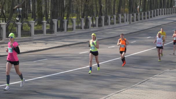 Gomel Belarus Abril 2019 Ecomarathone 2019 Passed Gomel — Vídeo de Stock