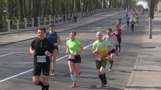 Gomel Białoruś Kwietnia 2019 Ecomarathone 2019 Przeszedł Gomel — Wideo stockowe