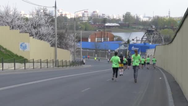 Gomel Belarus April 2019 Ecomarathone 2019 Passed Gomel — Stock Video