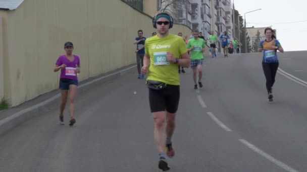 Gomel Wit Rusland April 2019 Ecomarathone 2019 Doorgegeven Gomel — Stockvideo