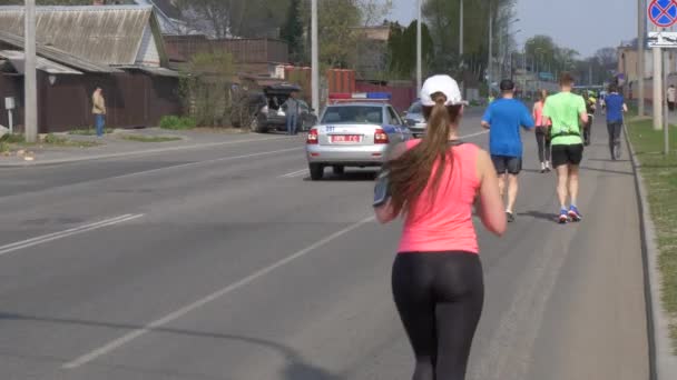 Gomel Wit Rusland April 2019 Ecomarathone 2019 Doorgegeven Gomel — Stockvideo