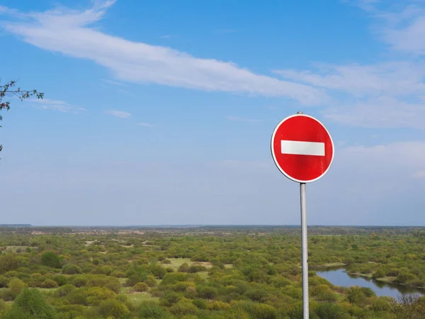 Protection of Nature. stop sign Movement Prohibition