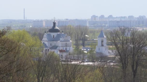 Mogilev Wit Rusland April 2019 Prachtige Kerk — Stockvideo