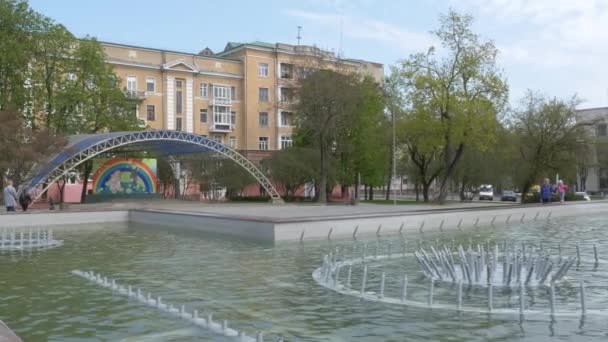 Mohylew Białoruś Kwietnia 2019 Piękne Budynki Przy Deptaku Miasta — Wideo stockowe