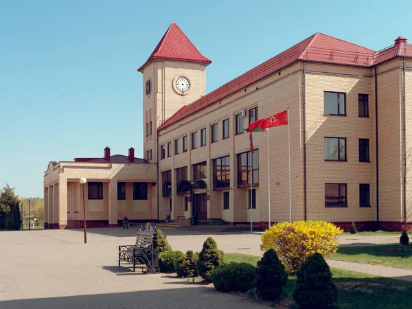 DRIBIN, BELARUS - APRIL 27, 2019: beautiful village buildings. — Stock Photo, Image