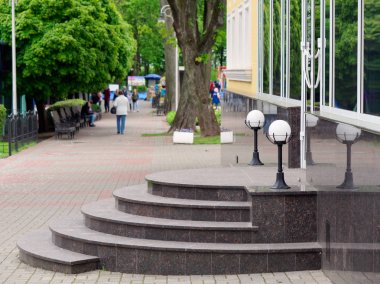 Gomel, Beyaz Rusya - 8 Mayıs 2019: Şehir Parkı. çocuk konumlar.