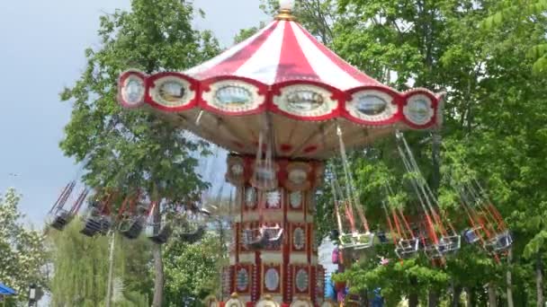 Gomel Belarus Mayo 2019 City Park Atracciones Infantiles — Vídeo de stock