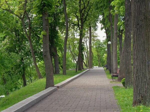 Gomel, Bělorusko-15. května 2019: městský park. Rumyantsev Palace komplex. — Stock fotografie