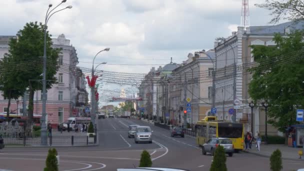 Gomel Belarus Mayo 2019 Plaza Lenin Teatro Correos — Vídeos de Stock