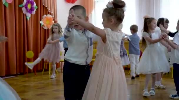 Gomel Belarus Maio 2019 Matiné Infantil Dedicada Fim Jardim Infância — Vídeo de Stock