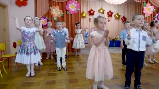 Gomel Białoruś Maja 2019 Matinee Koncert Dziecięcy Poświęcony Koniec Przedszkola — Wideo stockowe