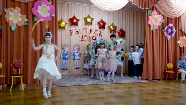 Gomel Białoruś Maja 2019 Matinee Koncert Dziecięcy Poświęcony Koniec Przedszkola — Wideo stockowe