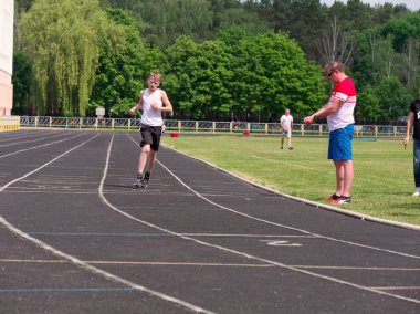 Gomel, Belarus - 25 Mayıs 2019: Özel motor eğitimi için Açık Cumhuriyetçi Serbest Stil Yarışması