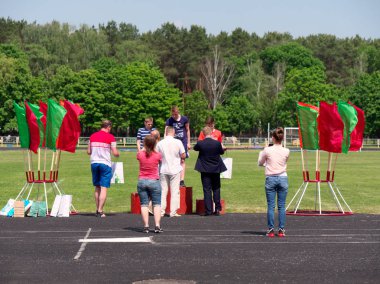 Gomel, Belarus - 25 Mayıs 2019: Özel motor eğitimi için Açık Cumhuriyetçi Serbest Stil Yarışması