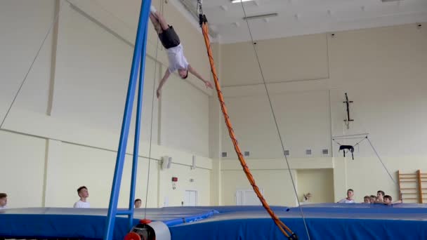 Gomel Belarus Mai 2019 Concours Ouvert Républicain Ski Acrobatique Pour — Video