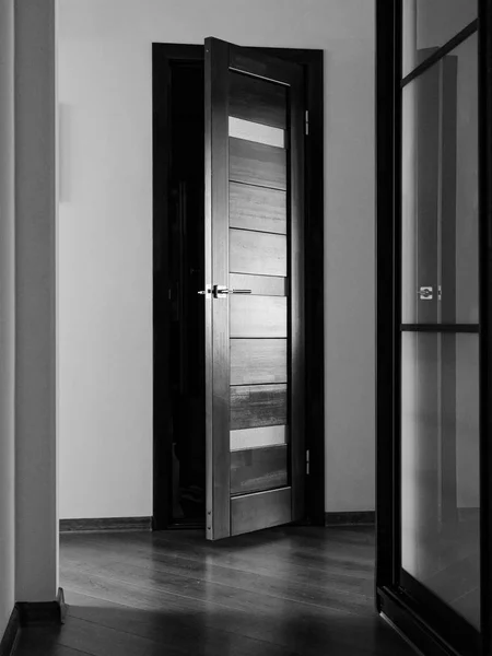 interior wood doors with a metal handle