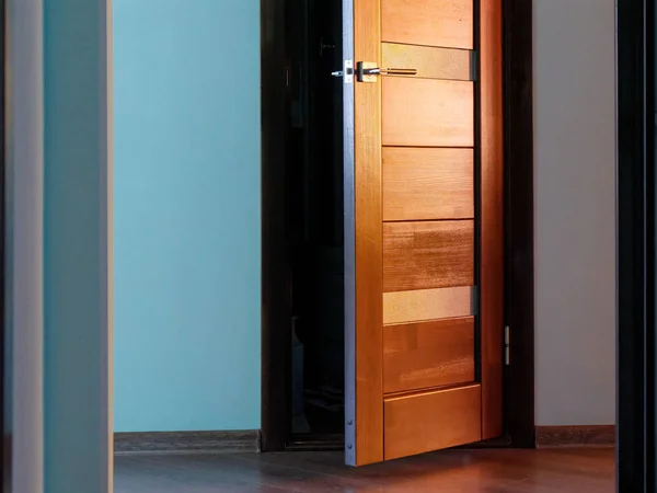 interior wood doors with a metal handle