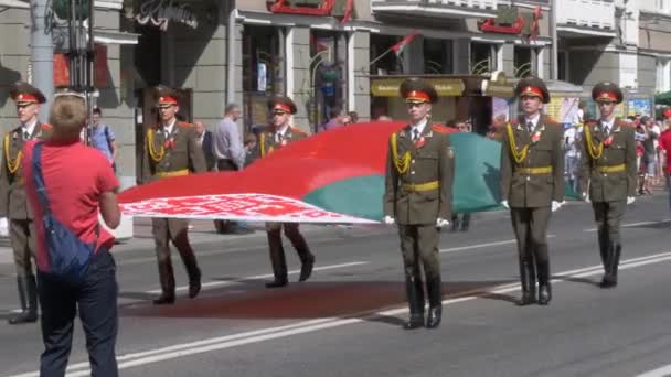 戈梅尔 白俄罗斯 2019年7月3日 白俄罗斯独立日 戈梅尔的节日游行 — 图库视频影像