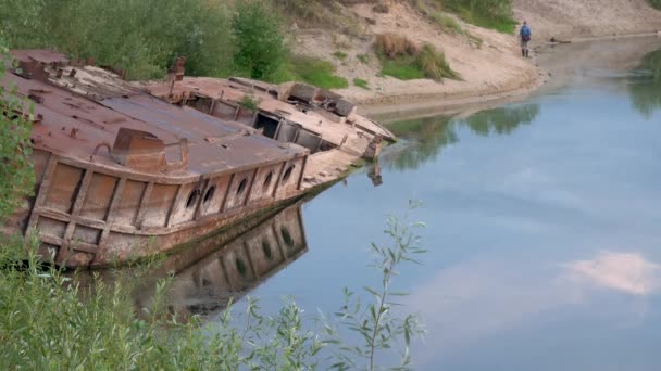 Gomel Bélarus Soir Des Nuages Flottent Sur Lac — Video