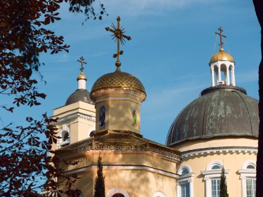 Gomel, Belarus - 5 Ekim 2019: Peter ve Paul 'un mezarlı tapınağı.