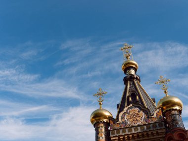 Gomel, Belarus - 5 Ekim 2019: Peter ve Paul 'un mezarlı tapınağı.